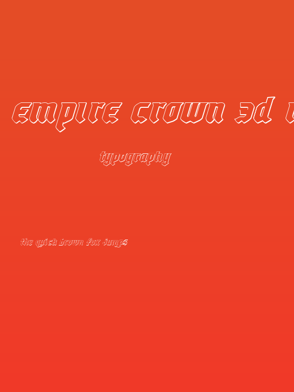 Empire Crown 3D Italic Poster