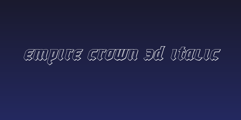 Empire Crown 3D Italic Social Header