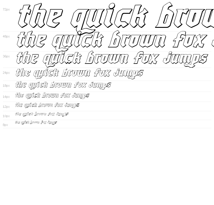 Empire Crown 3D Italic Waterfall