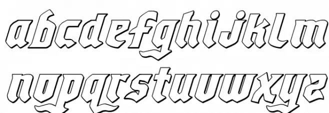 Empire Crown 3D Italic خط أحرف صغيرة