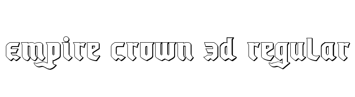 Empire Crown 3D Regular  Free Fonts Download
