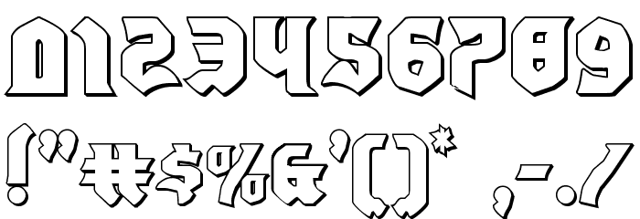 Empire Crown 3D Regular Font OTHER CHARS