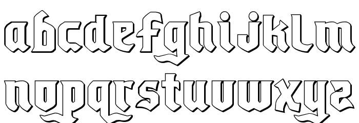 Empire Crown 3D Regular Font LOWERCASE