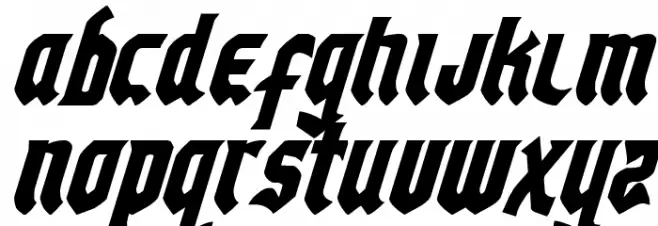 Empire Crown Condensed Italic फ़ॉन्ट अपरकेस