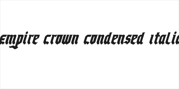 Empire Crown Condensed Italic Logo
