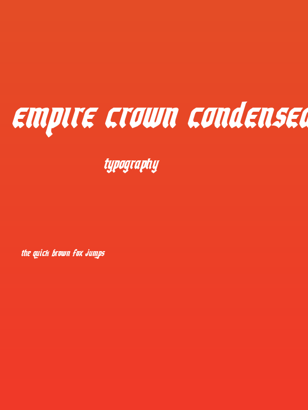 Empire Crown Condensed Italic Poster