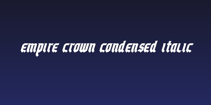 Empire Crown Condensed Italic Social Header