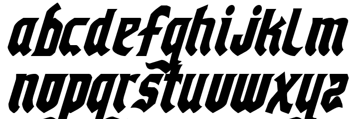 Empire Crown Condensed Italic Font LOWERCASE