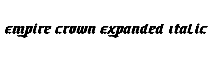 Empire Crown Expanded Italic  Descarca Fonturi Gratis