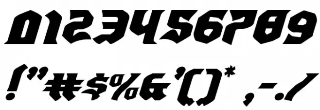 Empire Crown Expanded Italic Font OTHER CHARS