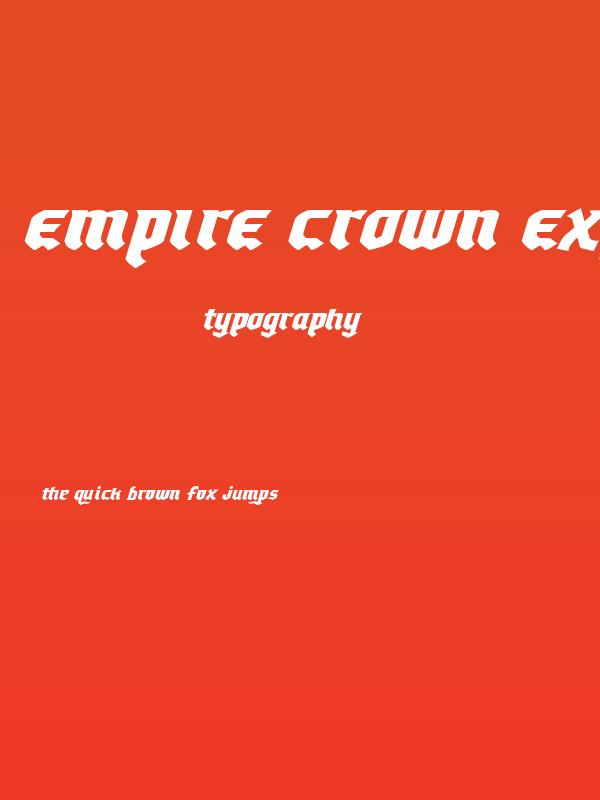 Empire Crown Expanded Italic Poster