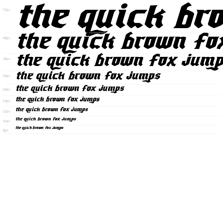 Empire Crown Expanded Italic Waterfall