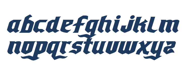 Empire Crown Expanded Italic Lowercase