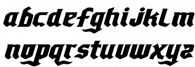 Empire Crown Expanded Italic Fuentes MINÚSCULAS