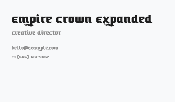 Empire Crown Expanded Business Card