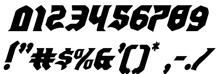 Empire Crown Italic Font OTHER CHARS