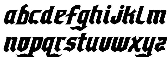 Empire Crown Italic Font LOWERCASE