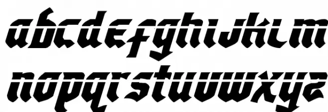 Empire Crown Laser Italic फ़ॉन्ट अपरकेस