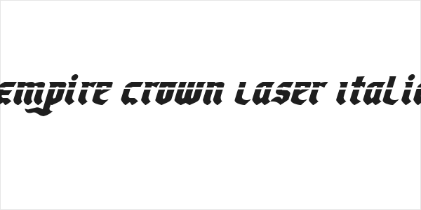 Empire Crown Laser Italic Logo
