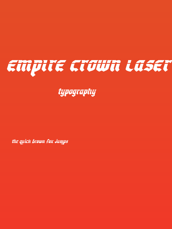 Empire Crown Laser Italic Poster