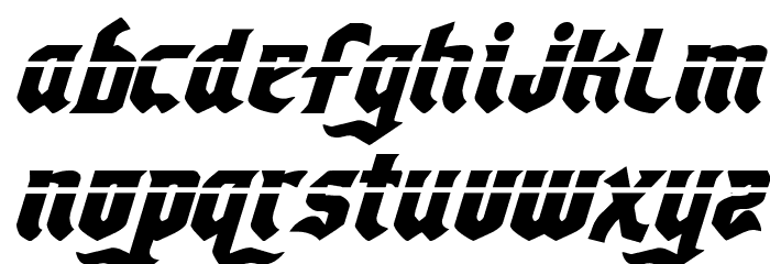 Empire Crown Laser Italic Font LOWERCASE