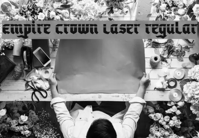 Empire Crown Laser Regular Font examples