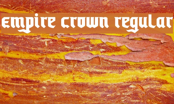 Empire Crown Regular Font examples
