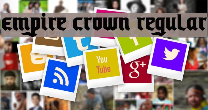 Empire Crown Regular Font examples