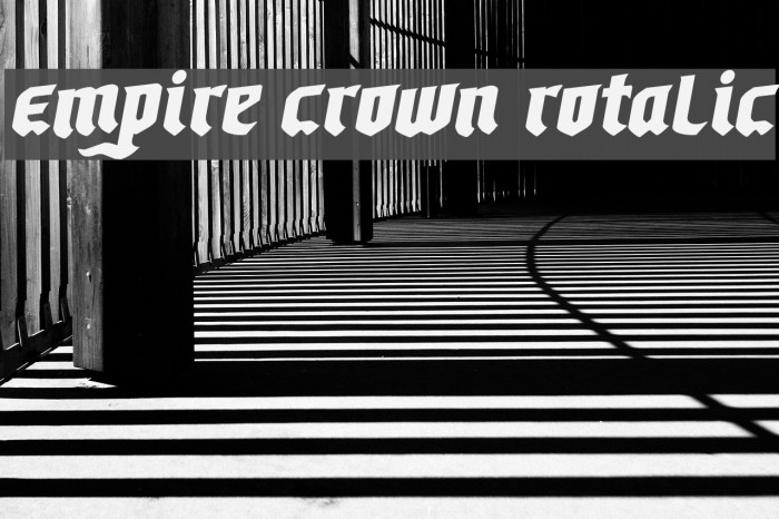 Empire Crown Rotalic Font examples