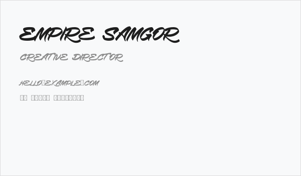Empire Samgor Business Card