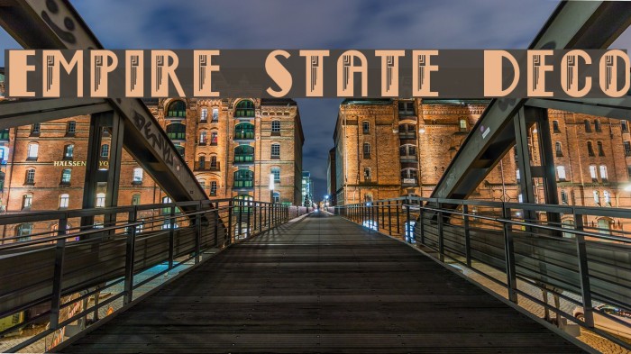 Empire State Deco Font examples
