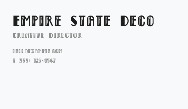 Empire State Deco Business Card