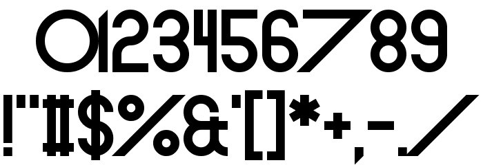 Empire Straight Font OTHER CHARS