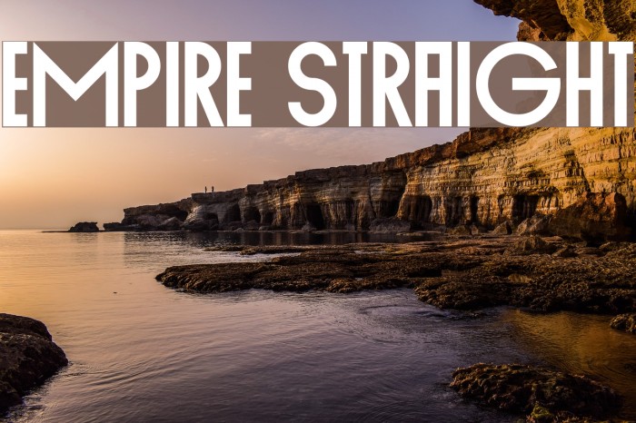 Empire Straight Font examples