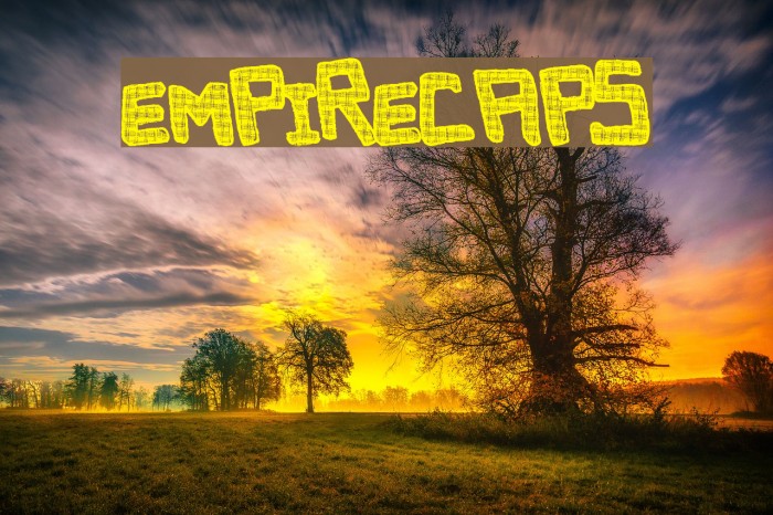 EmpireCaps Font examples