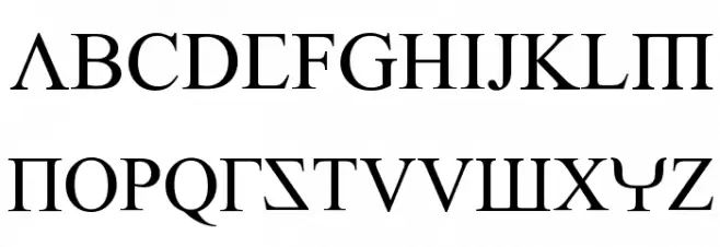 Empiric Roman Шрифта ВЕРХНИЙ