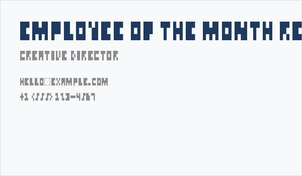 Employee of the month Regular Business Card