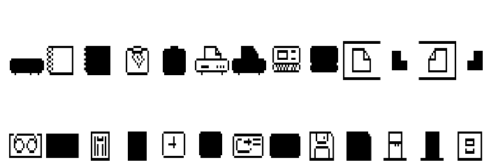 Empty Folders 2X3Y Font LOWERCASE