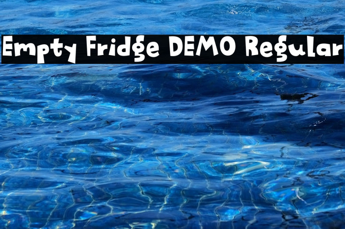 Empty Fridge DEMO Regular Example 1
