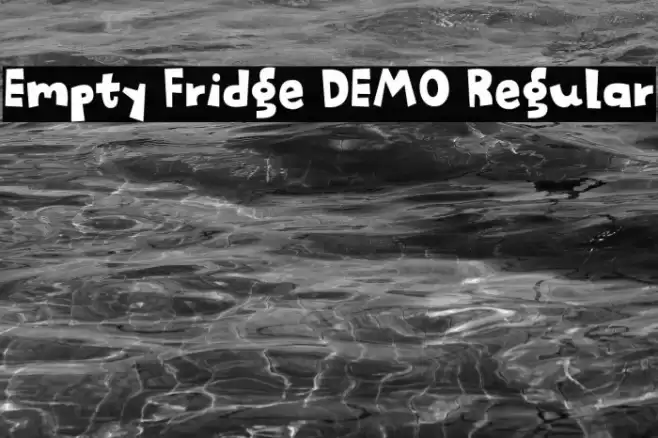 Empty Fridge DEMO Regular フォント examples