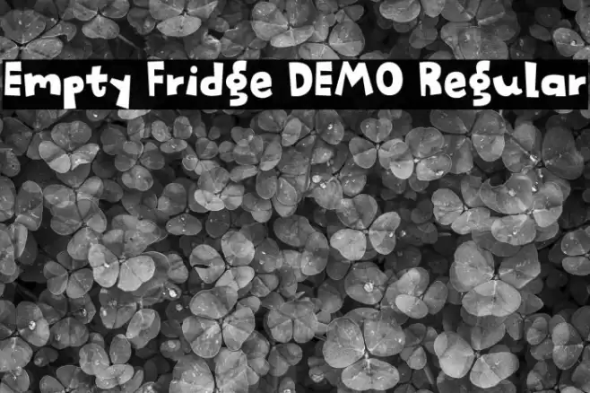 Empty Fridge DEMO Regular フォント examples