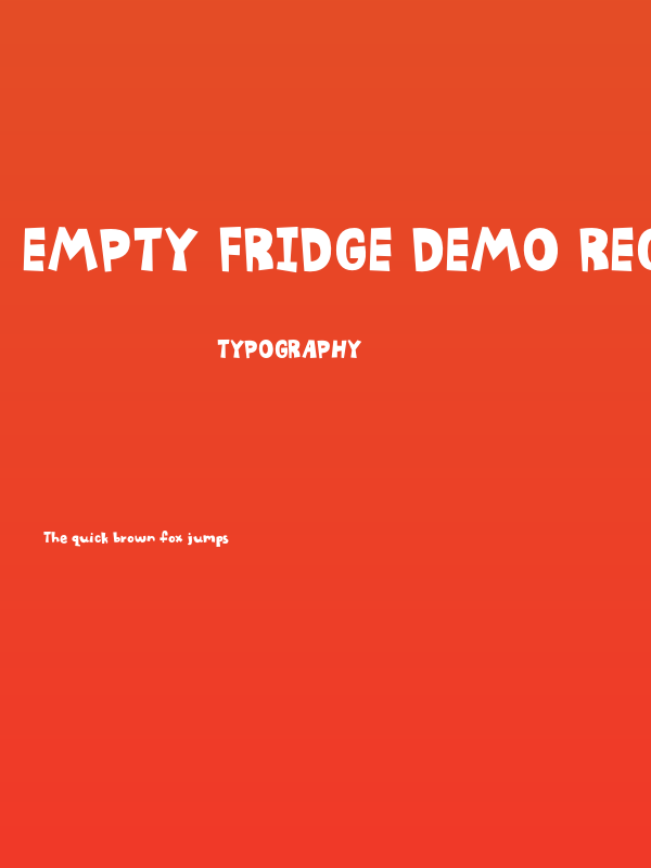 Empty Fridge DEMO Regular Poster