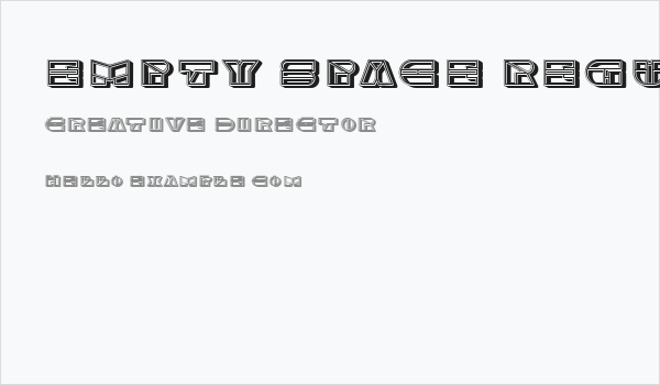 Empty Space Regular Business Card