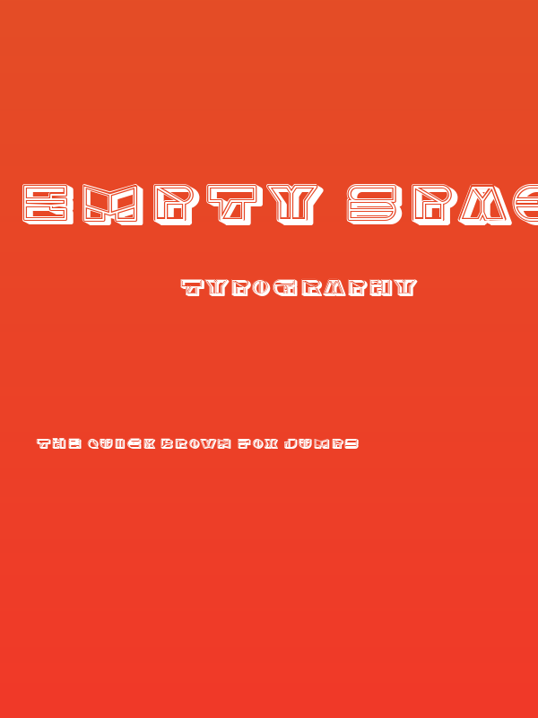 Empty Space Regular Poster