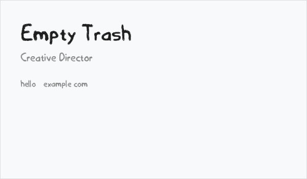 Empty Trash Business Card