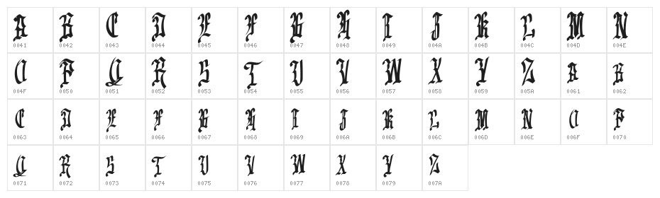 Emrand FREE Character Map
