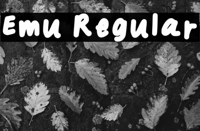 Emu Regular フォント examples