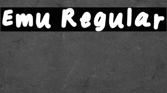Emu Regular フォント examples