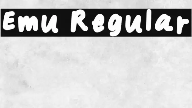 Emu Regular フォント examples