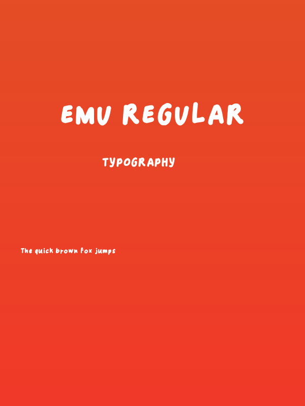 Emu Regular Poster